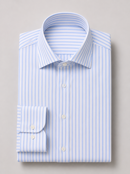 Light Blue Bengal Stripe Cutaway Shirt