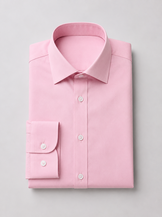 Pink Textured Cutaway Shirt