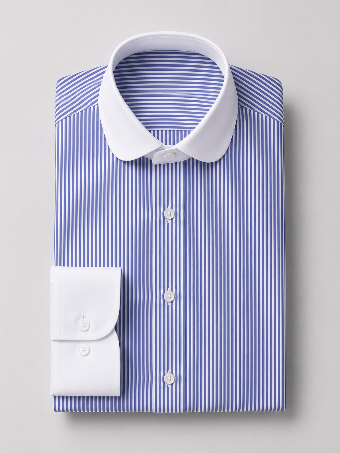 Blue Bengal Stripe Club Collar Shirt