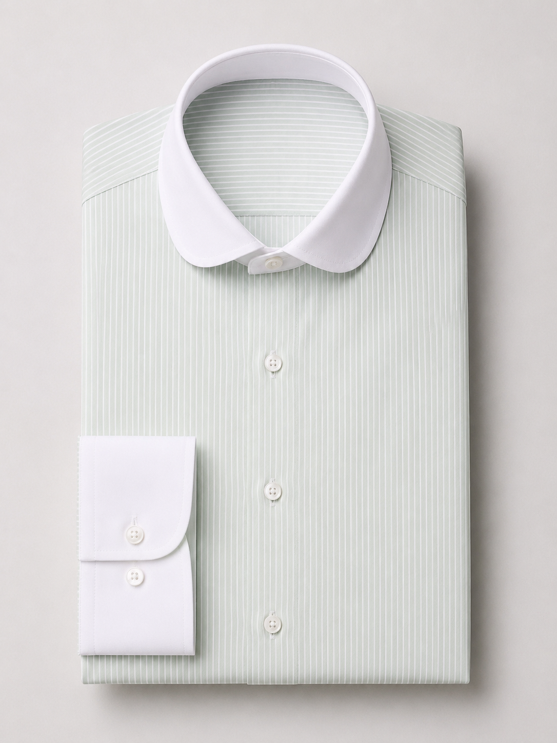 Mint Stripe Club Collar Shirt