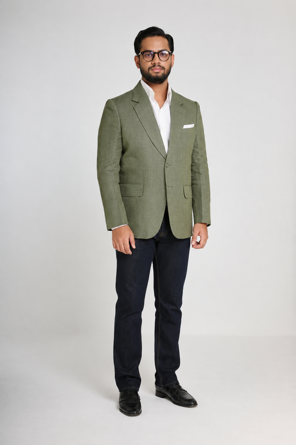 Olive Linen Blazer