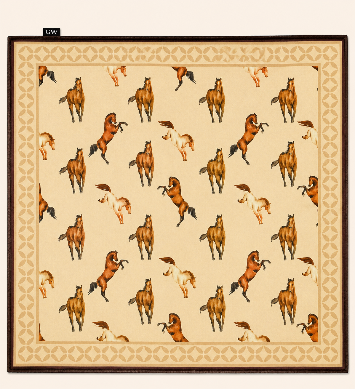 Horse Silk Pocket Square