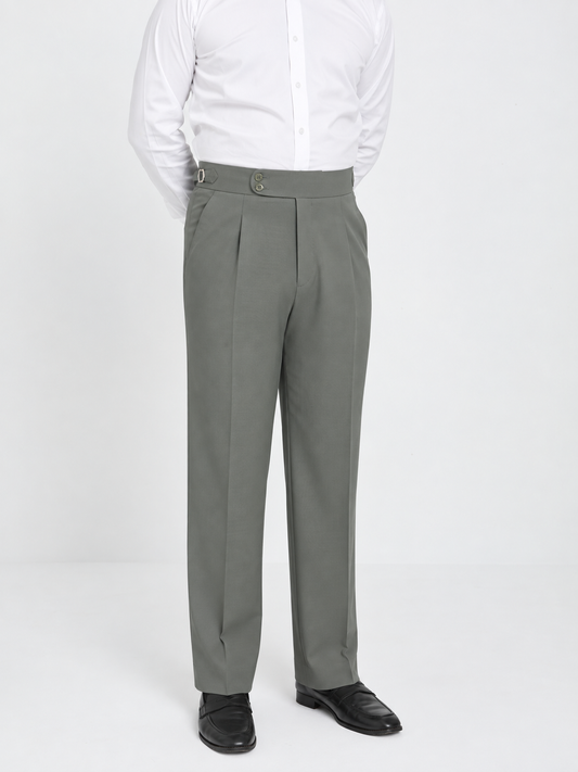 Sage Grey Side Adjuster Trouser