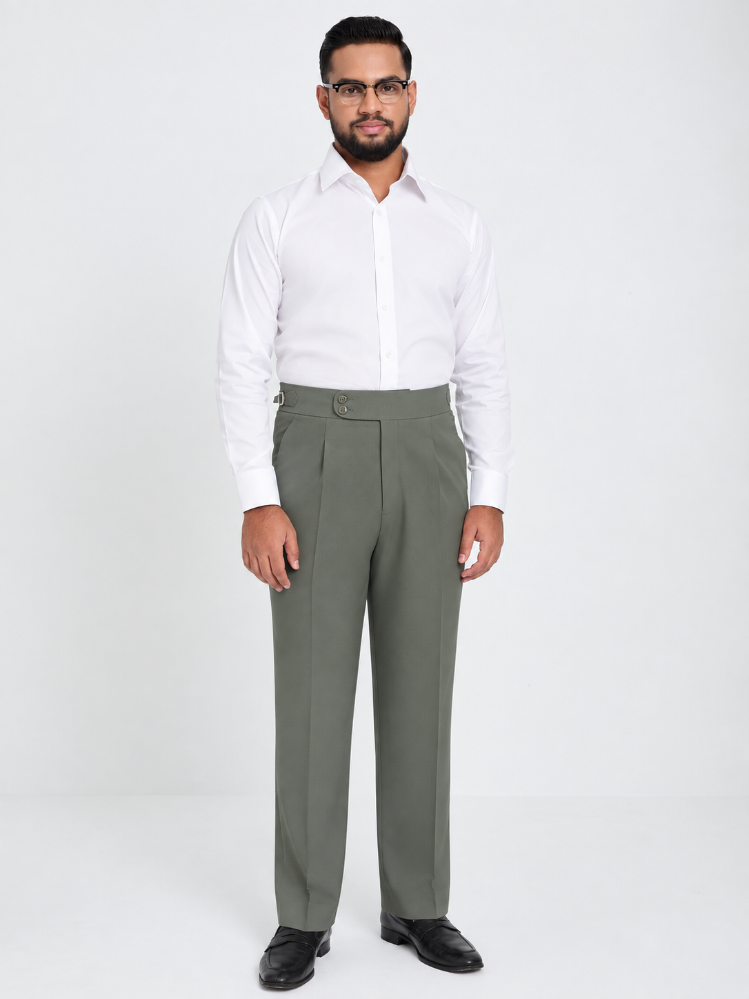 Sage Grey Side Adjuster Trouser