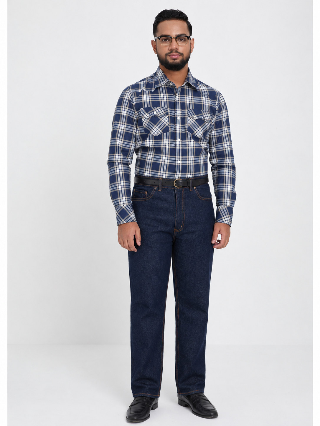 Dark Indigo Mid Rise Jeans