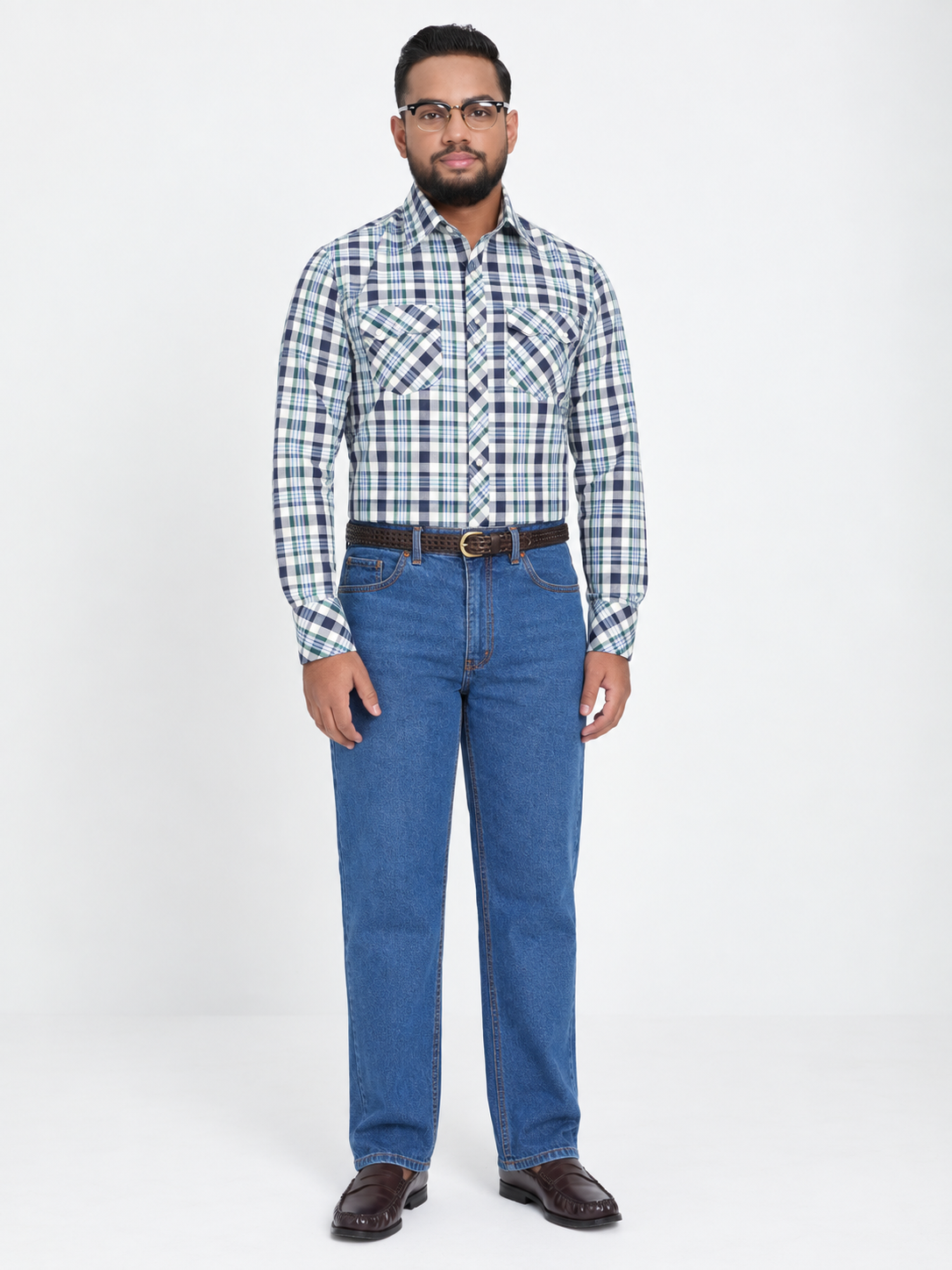 Mid Blue Wash Mid Rise Jeans