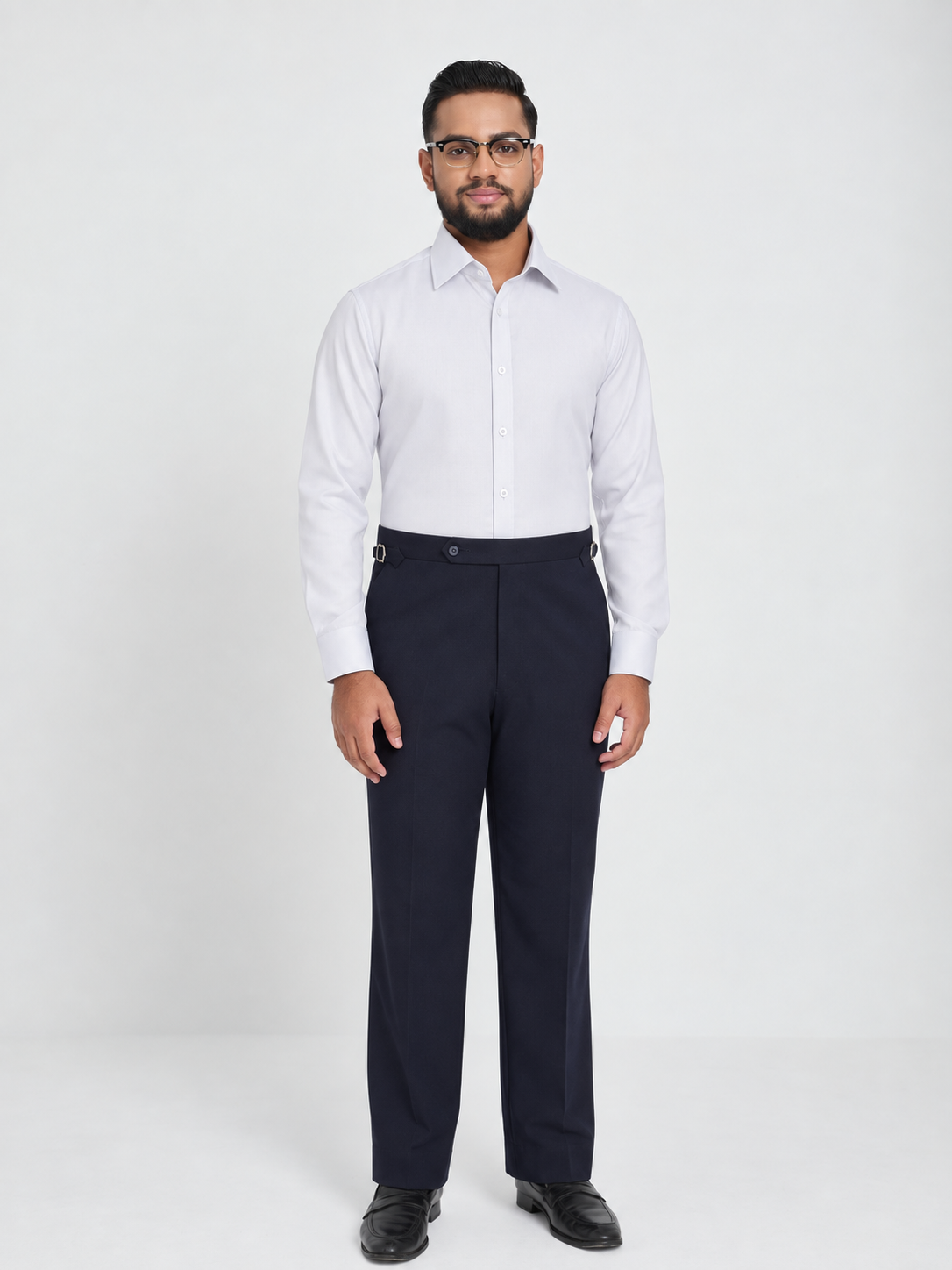 Silver Grey Textured  Formal Shirt