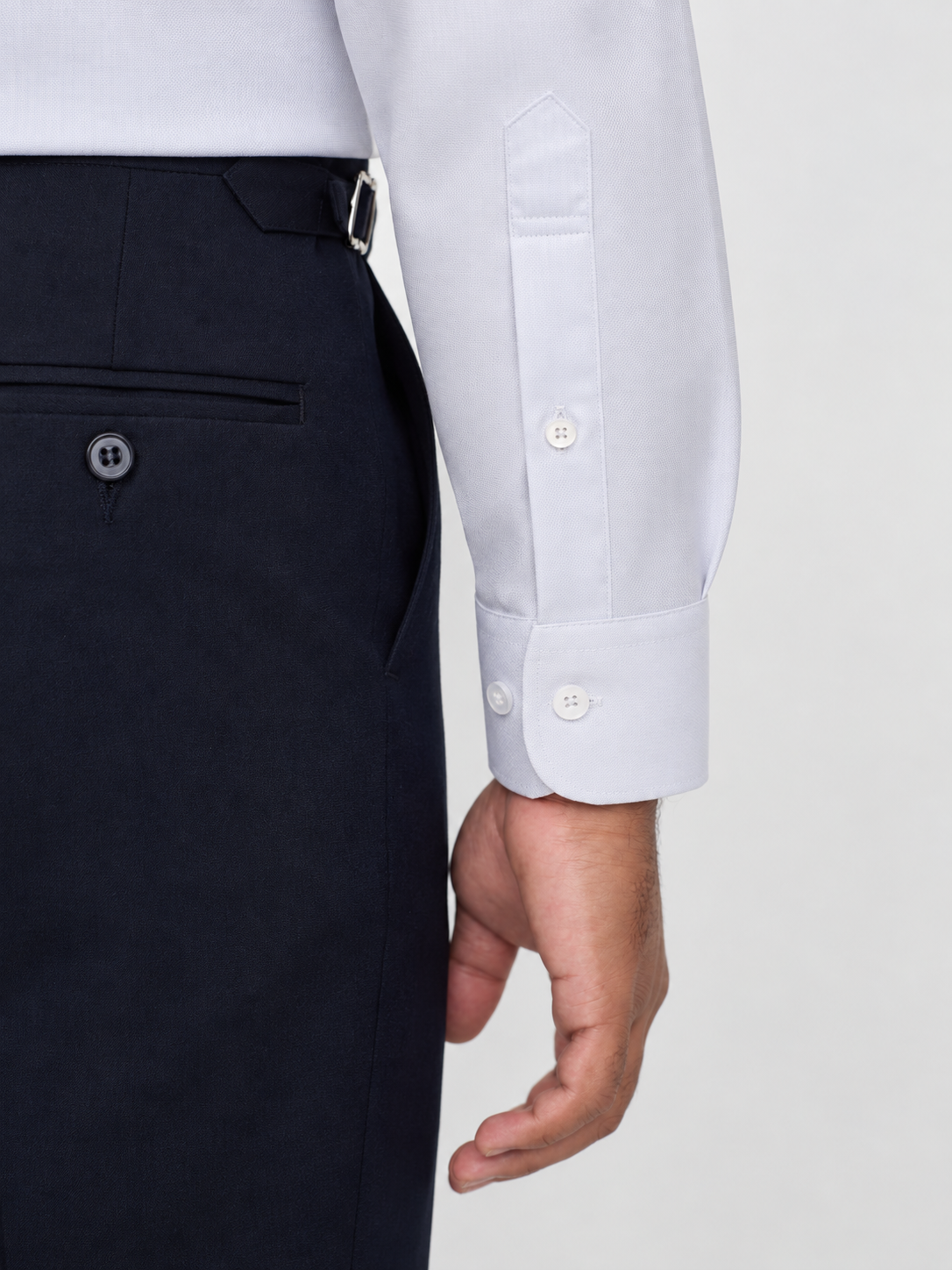 Silver Grey Textured  Formal Shirt
