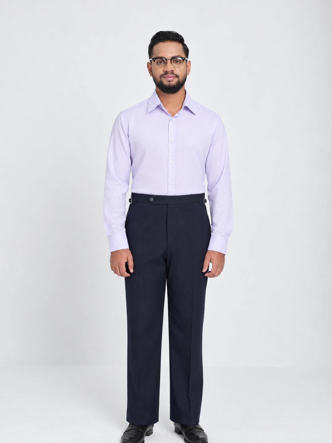 Lilac Textured Formal  Shirt