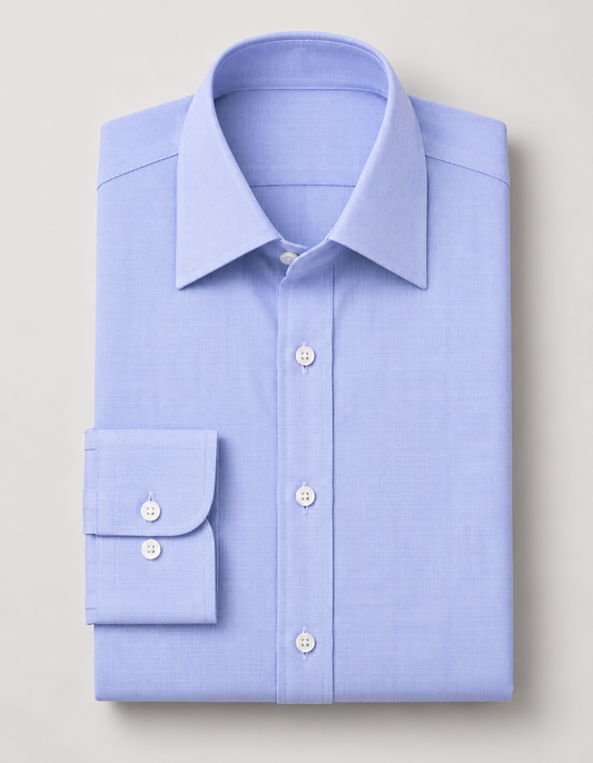 Light Blue Textured Formal Shirt