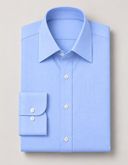 Sky Blue Textured Formal Shirt
