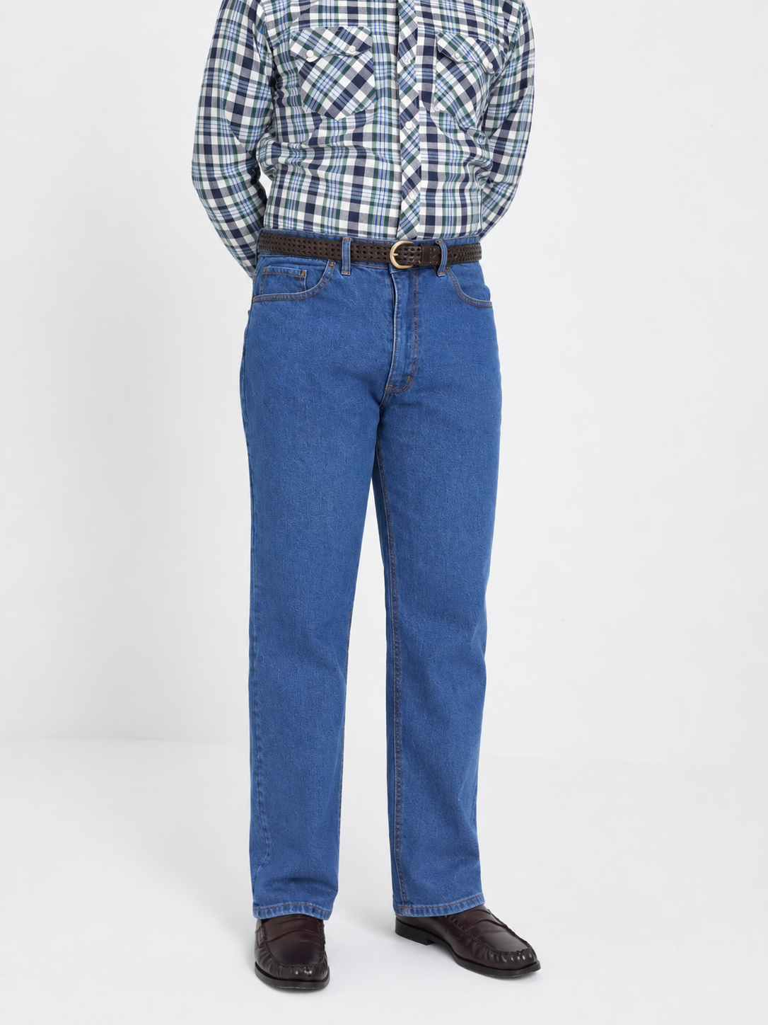 Mid Blue Wash Mid Rise Jeans