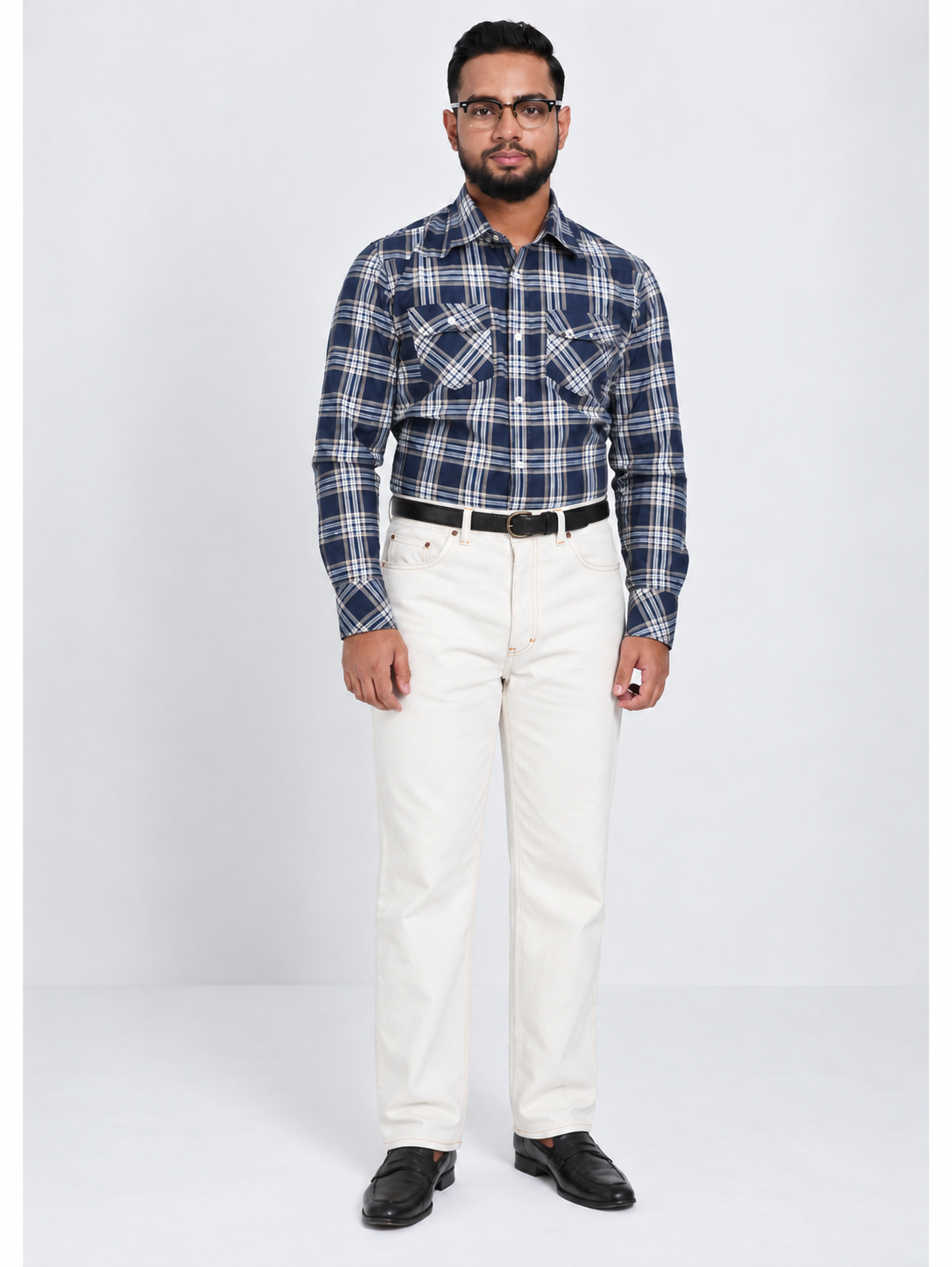 White Mid Rise Jeans