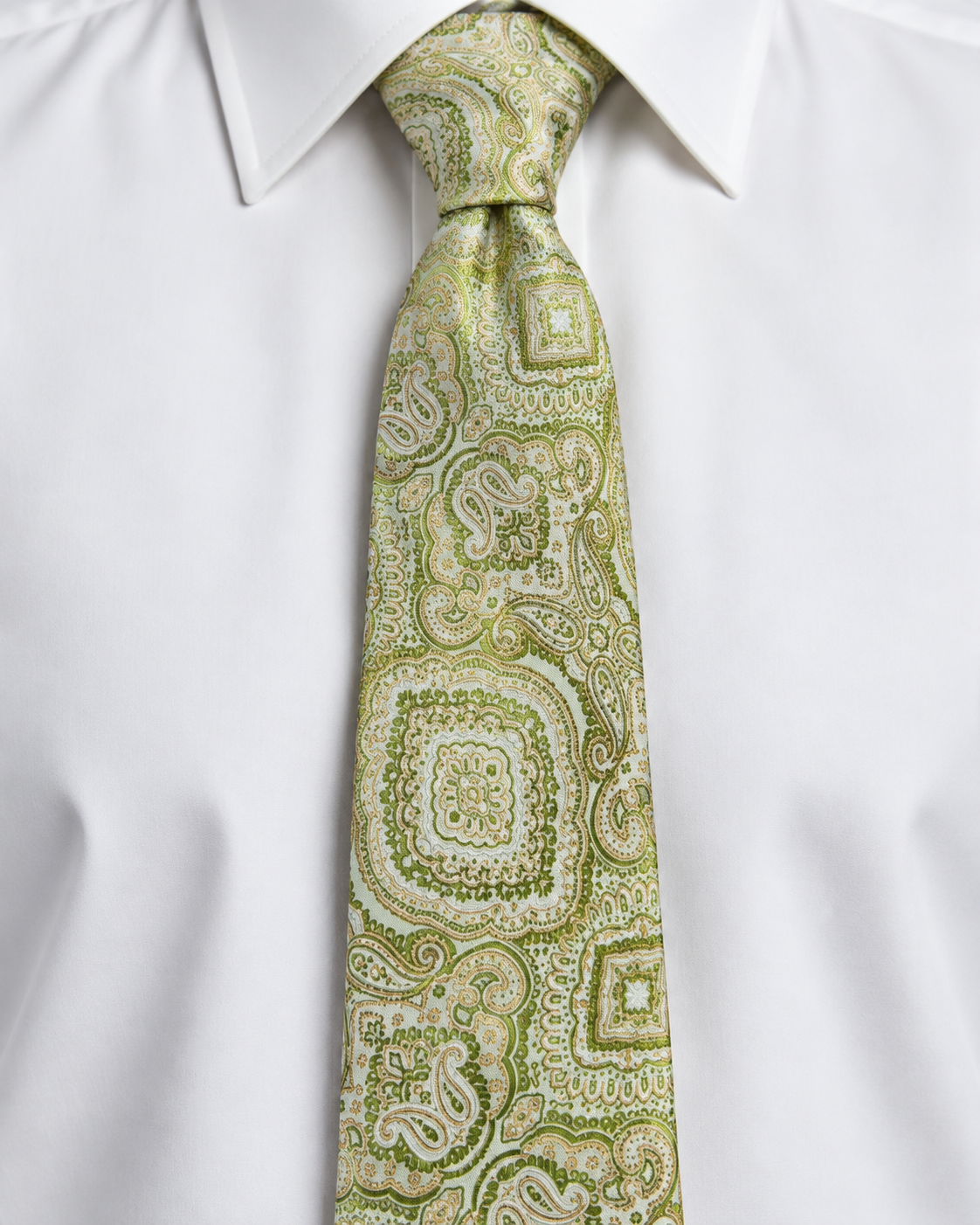 Lime Paisley Tie