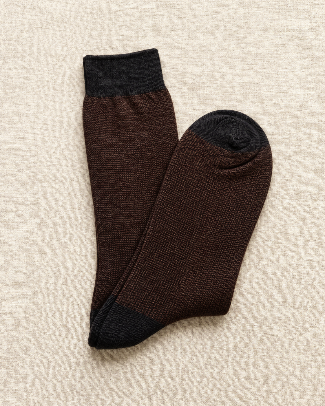 Chocolate Brown Textured  Socks
