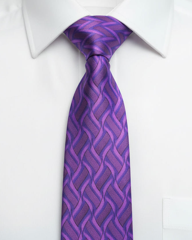 Purple Patterned Tie