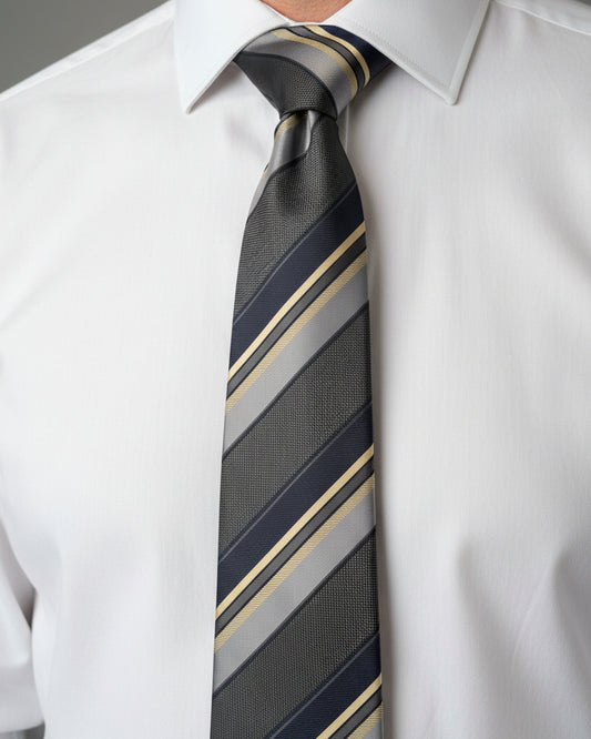 Graphite Multi-Stripe Tie