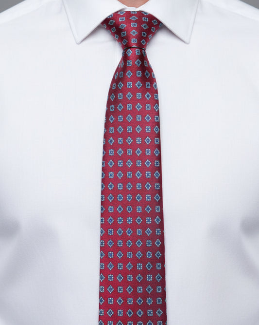 Burgundy Medallion Silk Tie