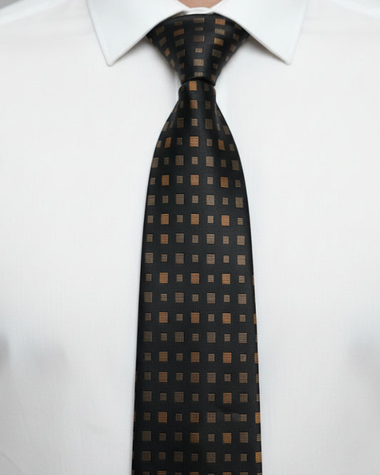 Midnight Grid Silk Tie
