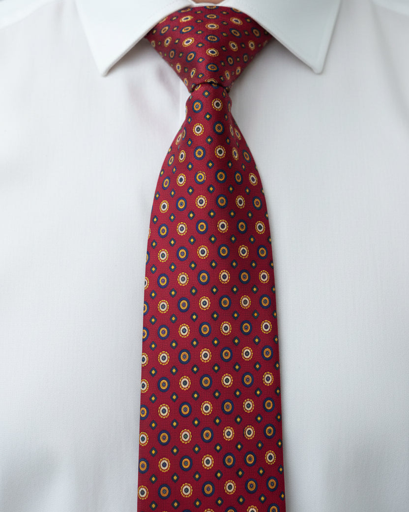Burgundy Foulard Tie