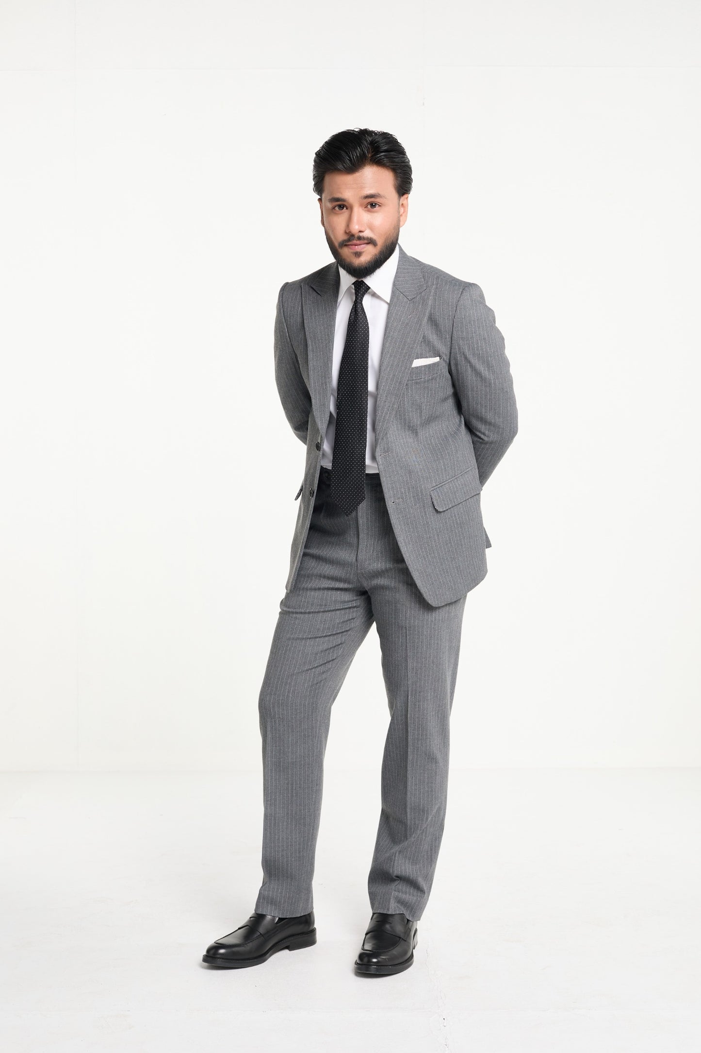 Grey Pinstripe Blazer