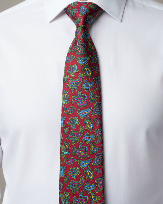 Vintage Red Paisley Tie