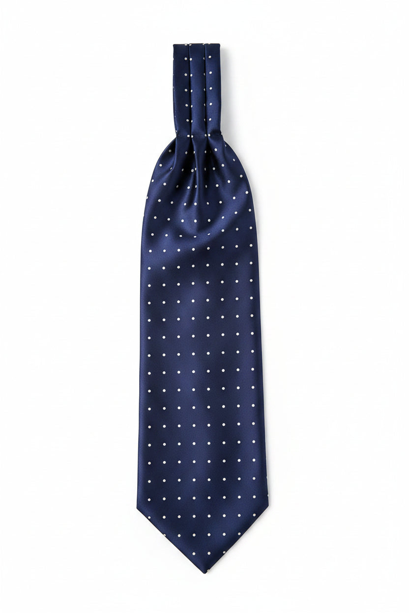 Navy Micro-Dot Ascot