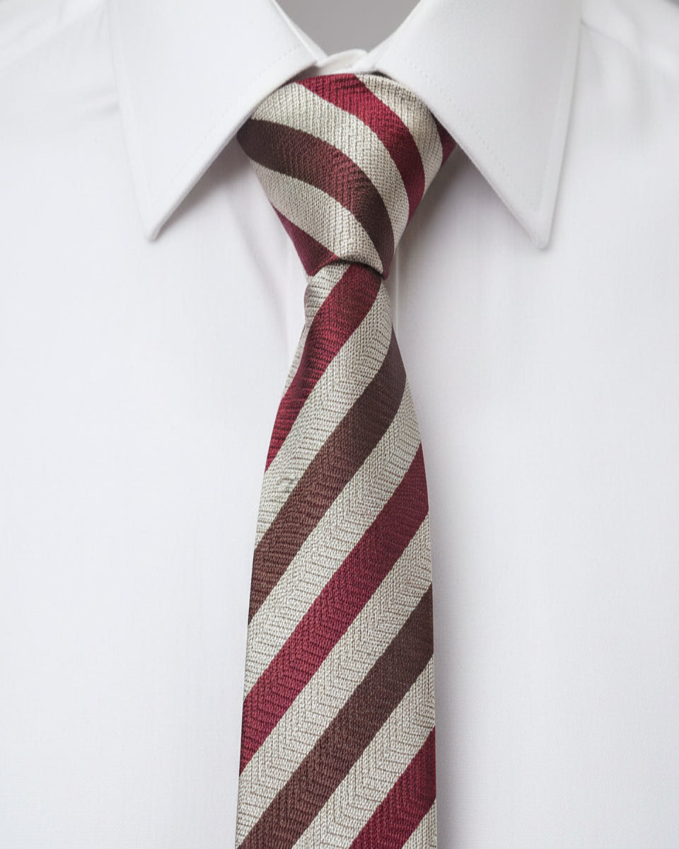 The Cabernet Herringbone tie