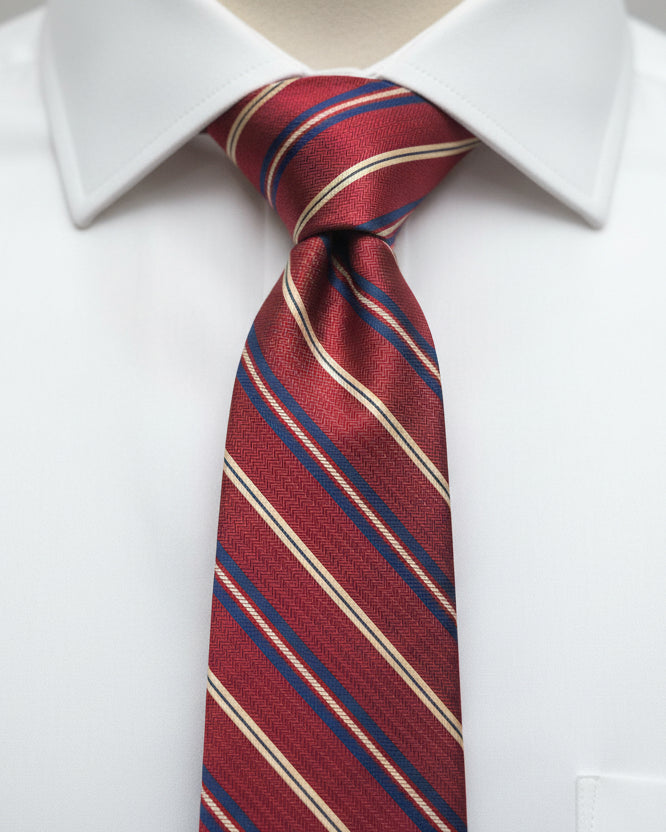 The Burgundy Multi-Stripe Tie
