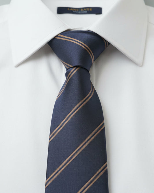 The Navy Twin-Stripe Tie