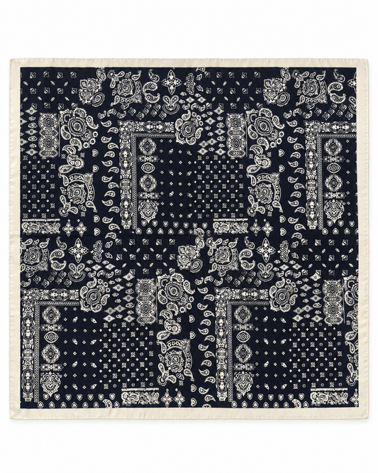 Black Patchwork Paisley Bandana