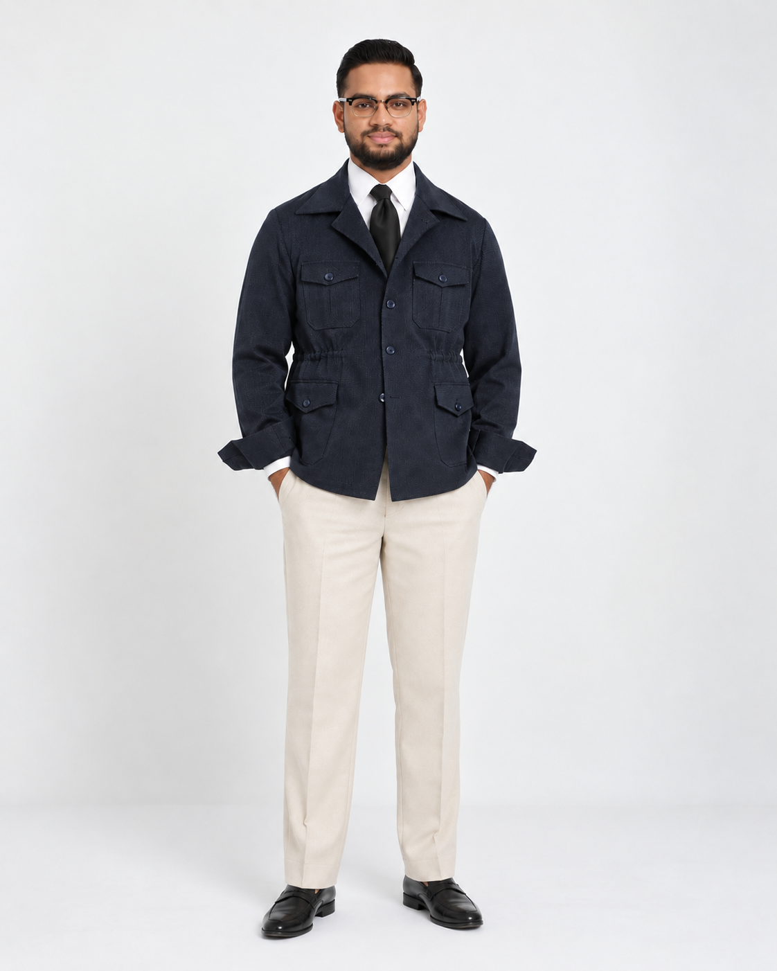 Navy Blue Jungle Jacket