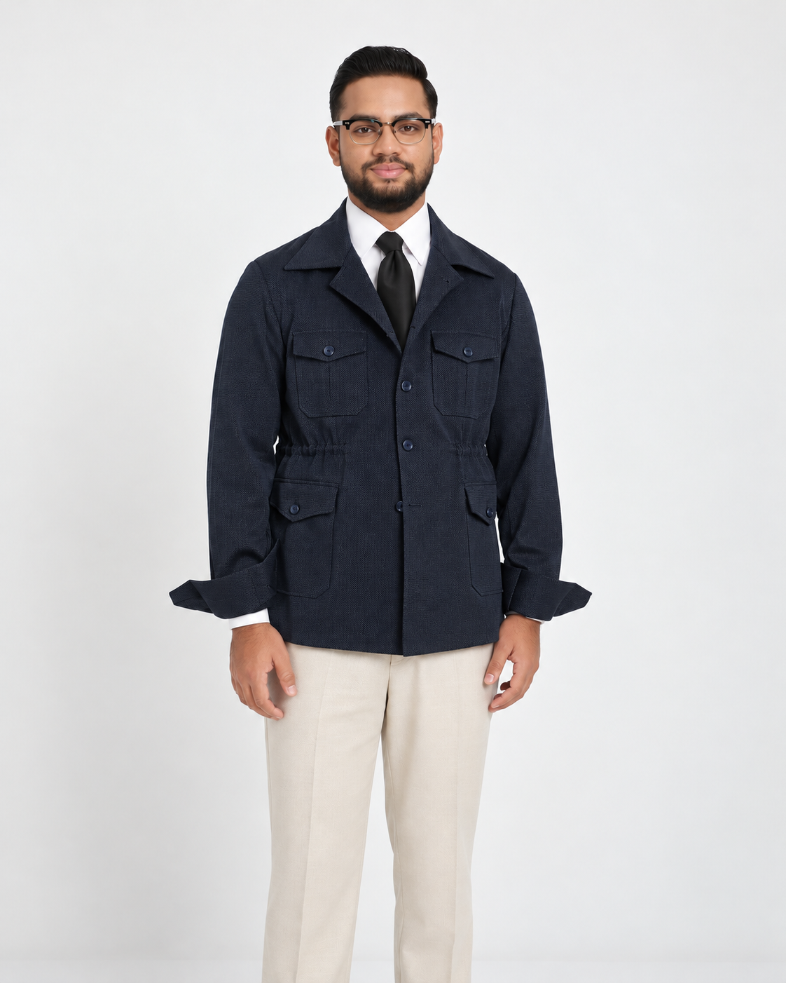 Navy Blue Jungle Jacket