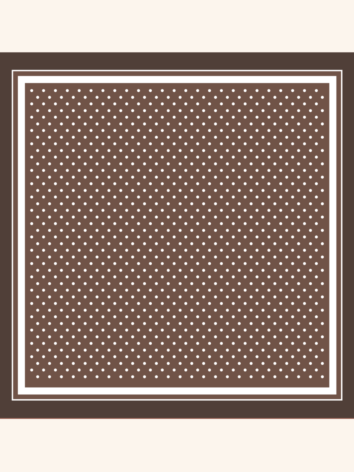 Brown Polka Silk Pocket Square