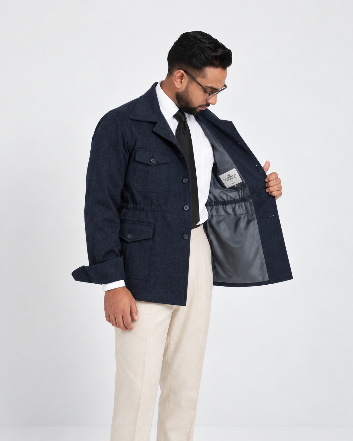 Navy Blue Jungle Jacket