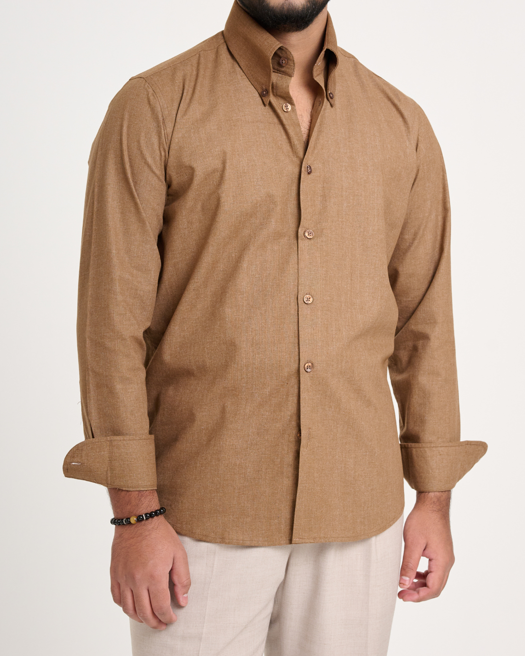 Brown Button Down Shirt