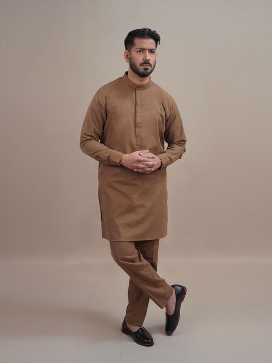 Brown Kabli & Pant Set