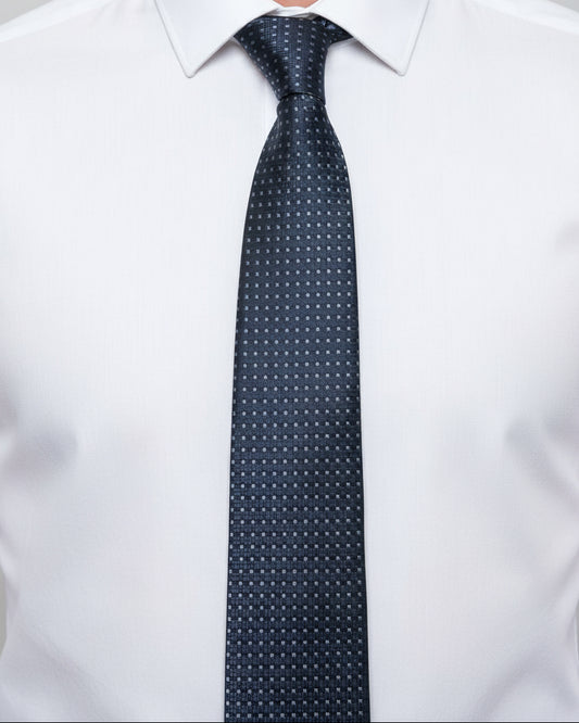 Midnight Pin Dot Tie – Navy