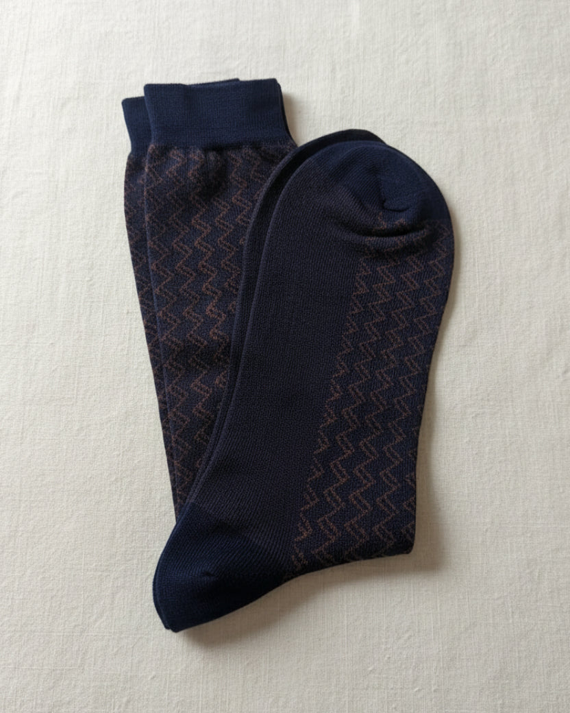 Brown & Green Stripe Socks
