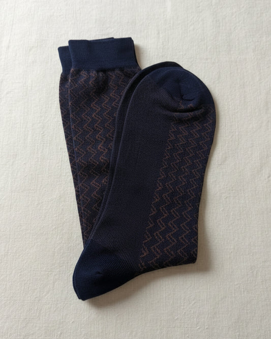 Brown & Green Stripe Socks