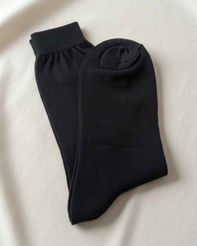 Midnight Black Dress Socks