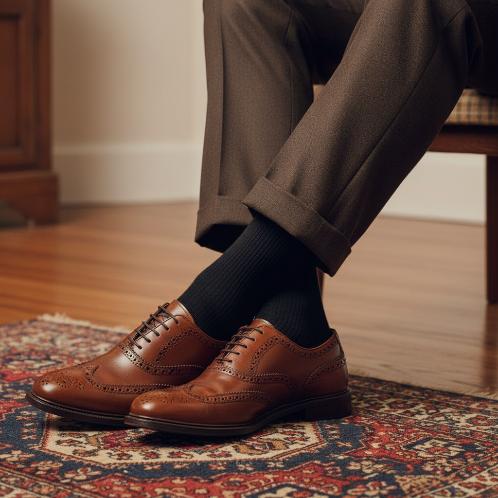 Midnight Black Dress Socks