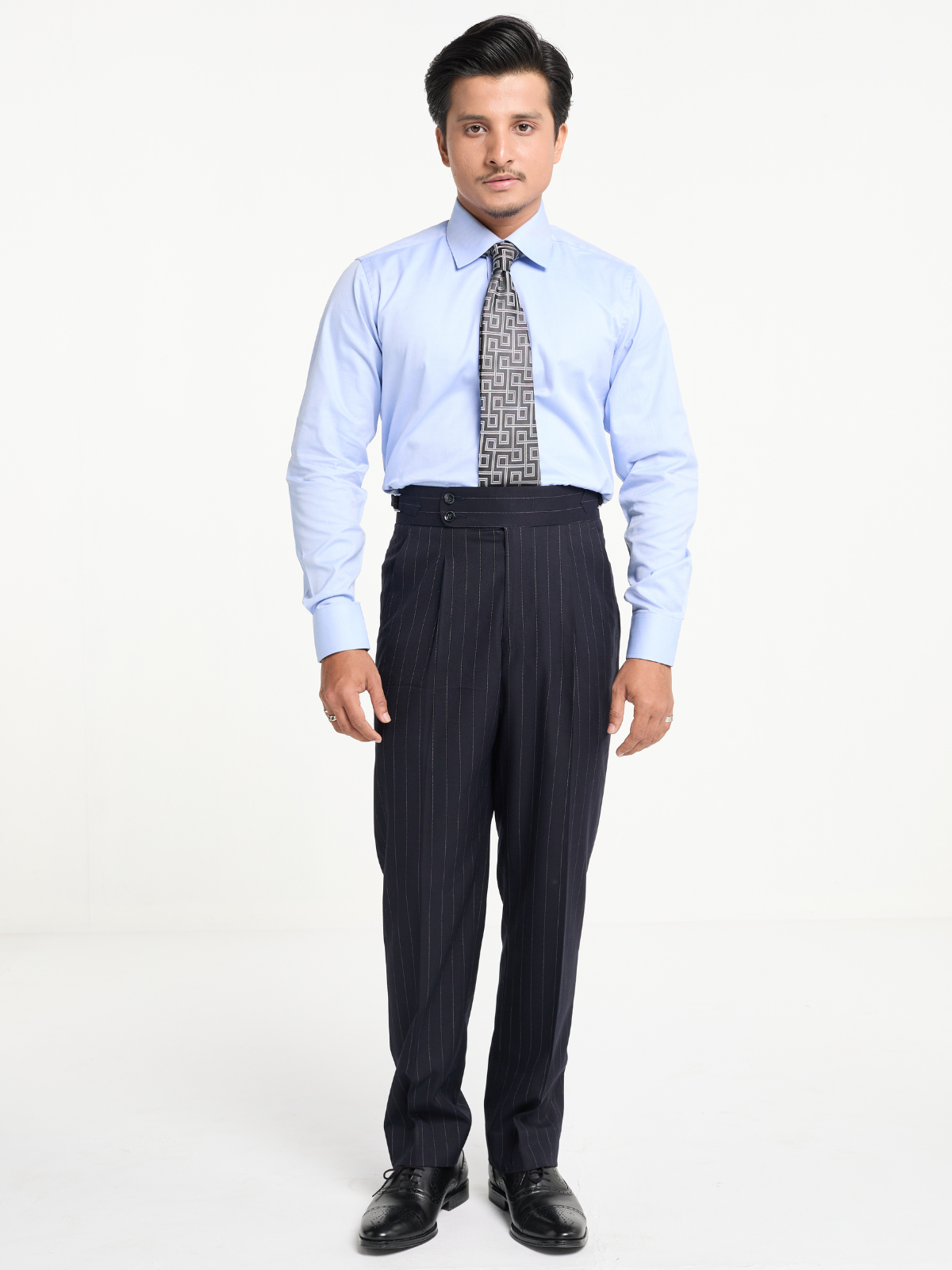 Midnight Pinstripe Formal Trouser