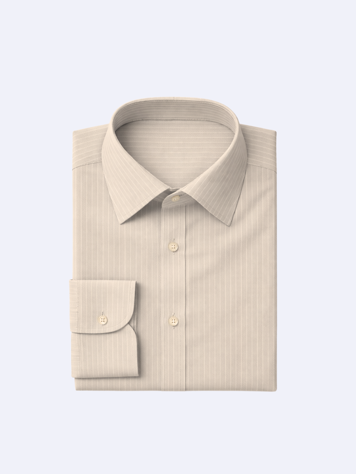 Beige Stripe Formal Shirt