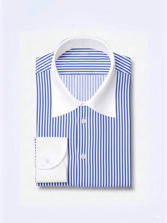 Winchester Royal Blue Stripe Formal Shirt